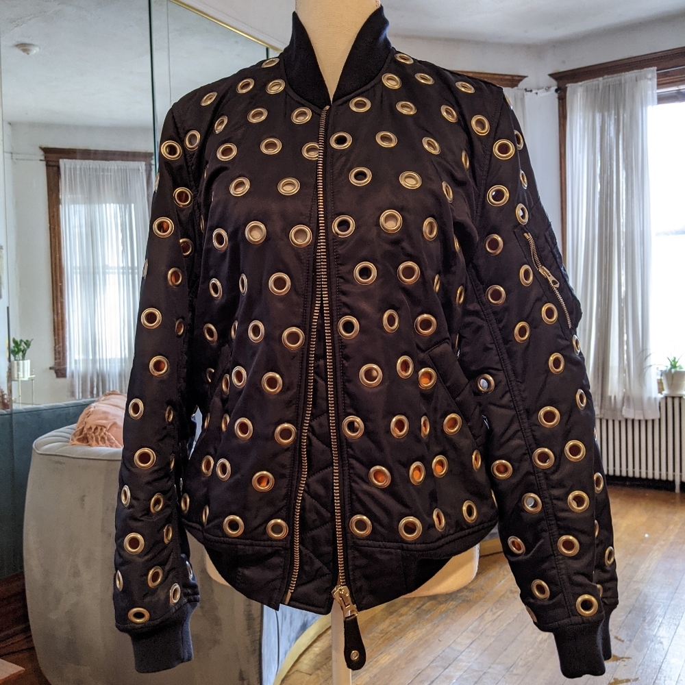 Ltd Rare Grommet Hole Bomber Jacket - Unisex
